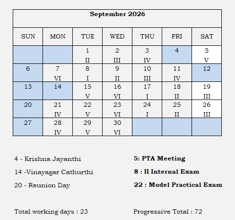 September 2026 Calendar